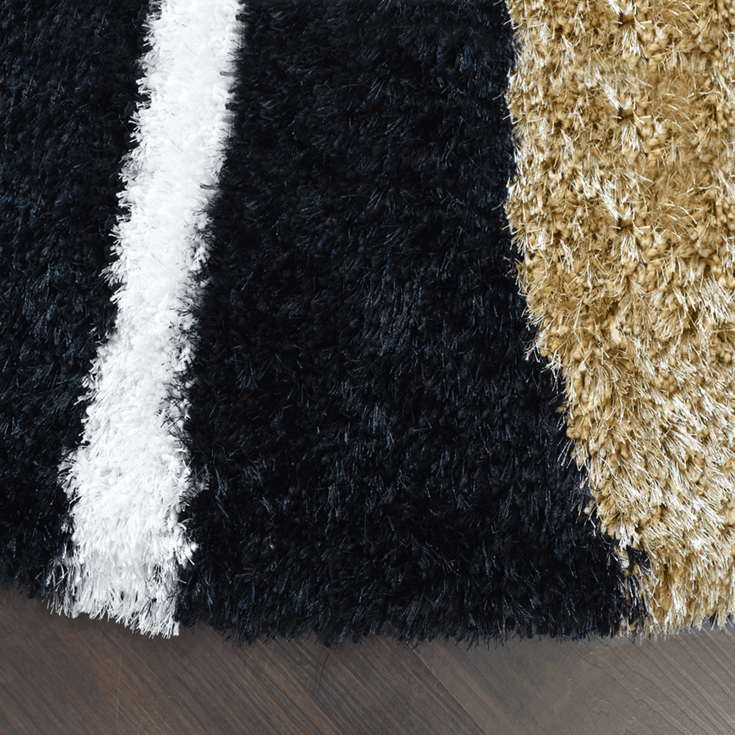 Rugsotic Carpets Hand Tufted Shag Polyester Round Area Rug Geometric