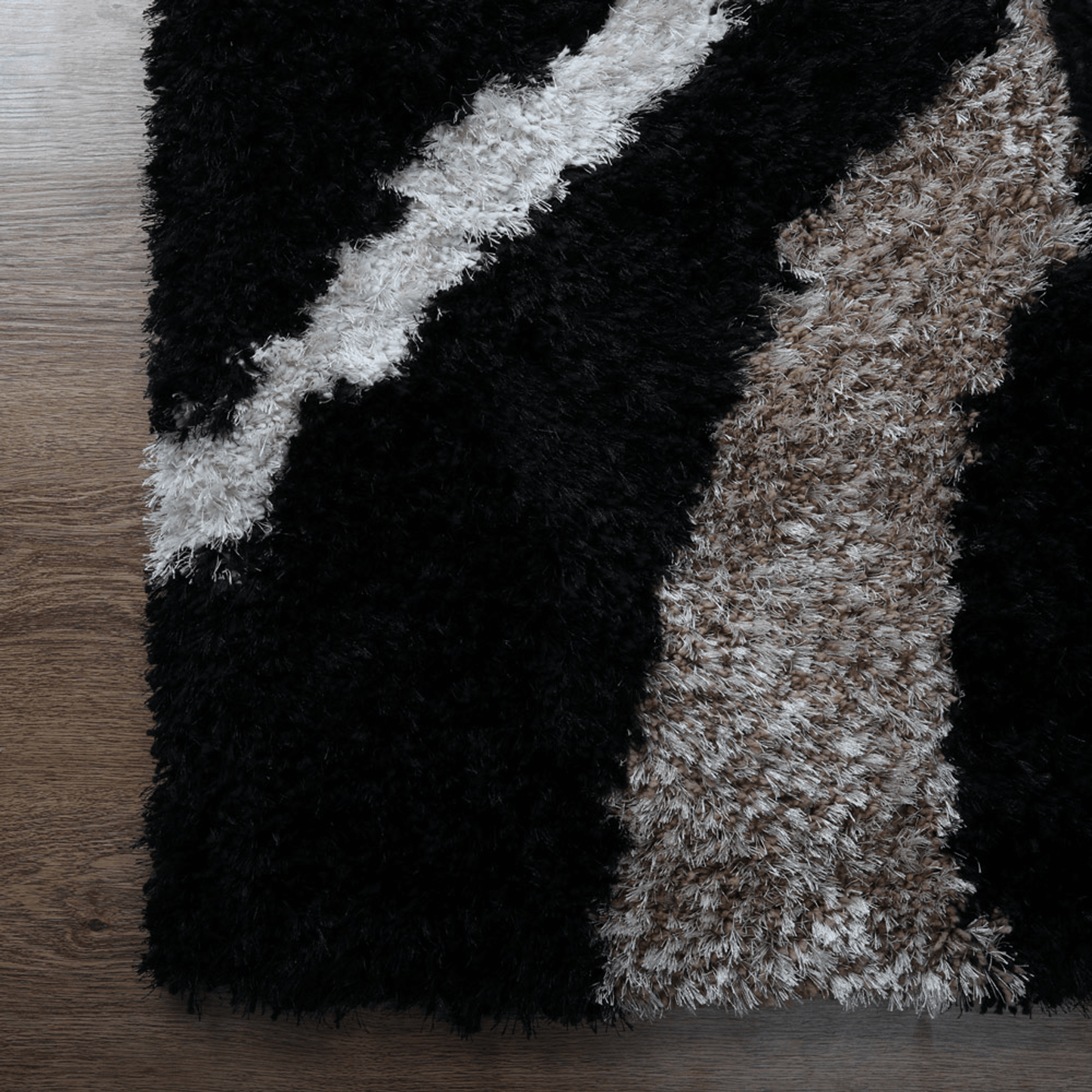 Rugsotic Carpets Hand Tufted Shag Polyester Area Rug Geometric