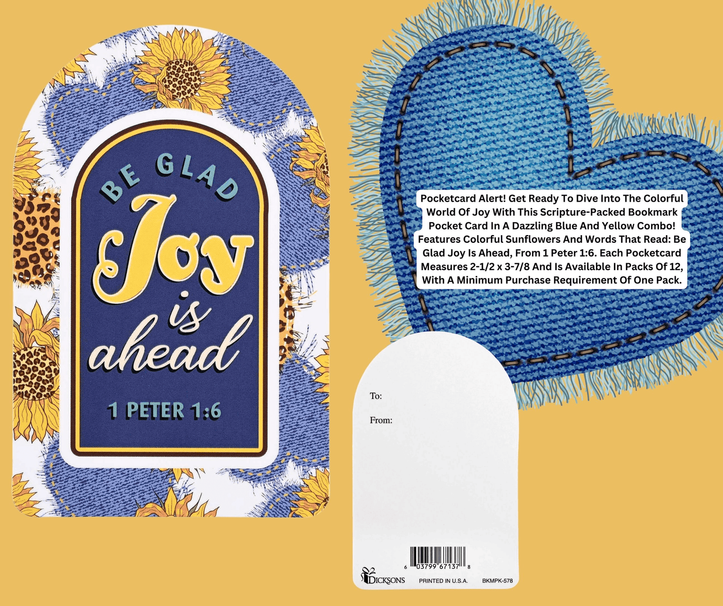Pocketcard Be Glad Joy Is Ahead Scripture Bookmark