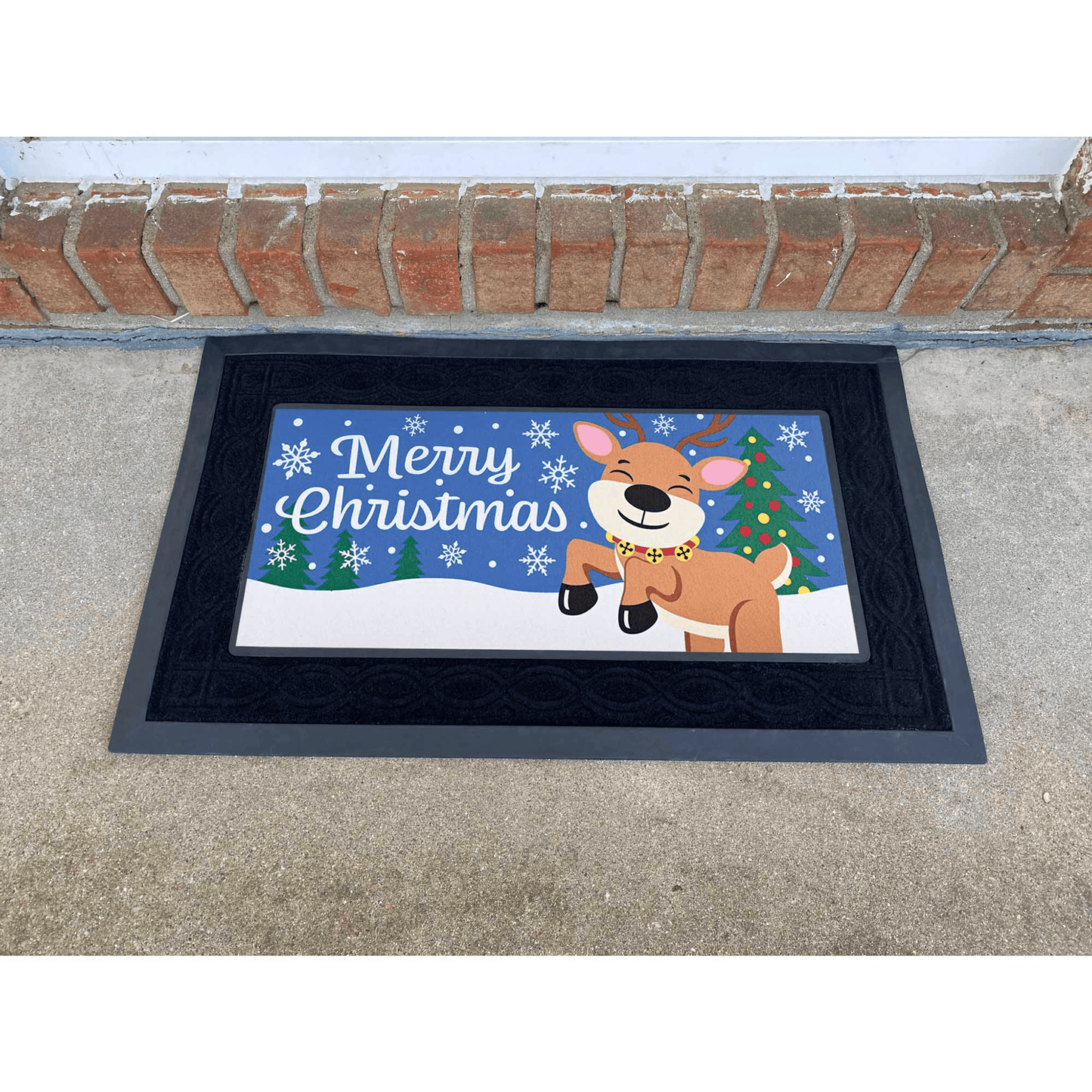 Doormat Insert Reindeer Merry Christmas