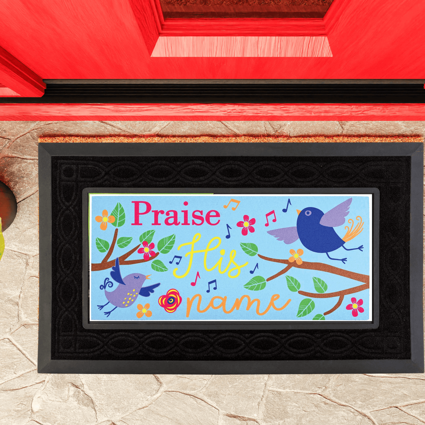 Doormat Insert Birds Praise His Name