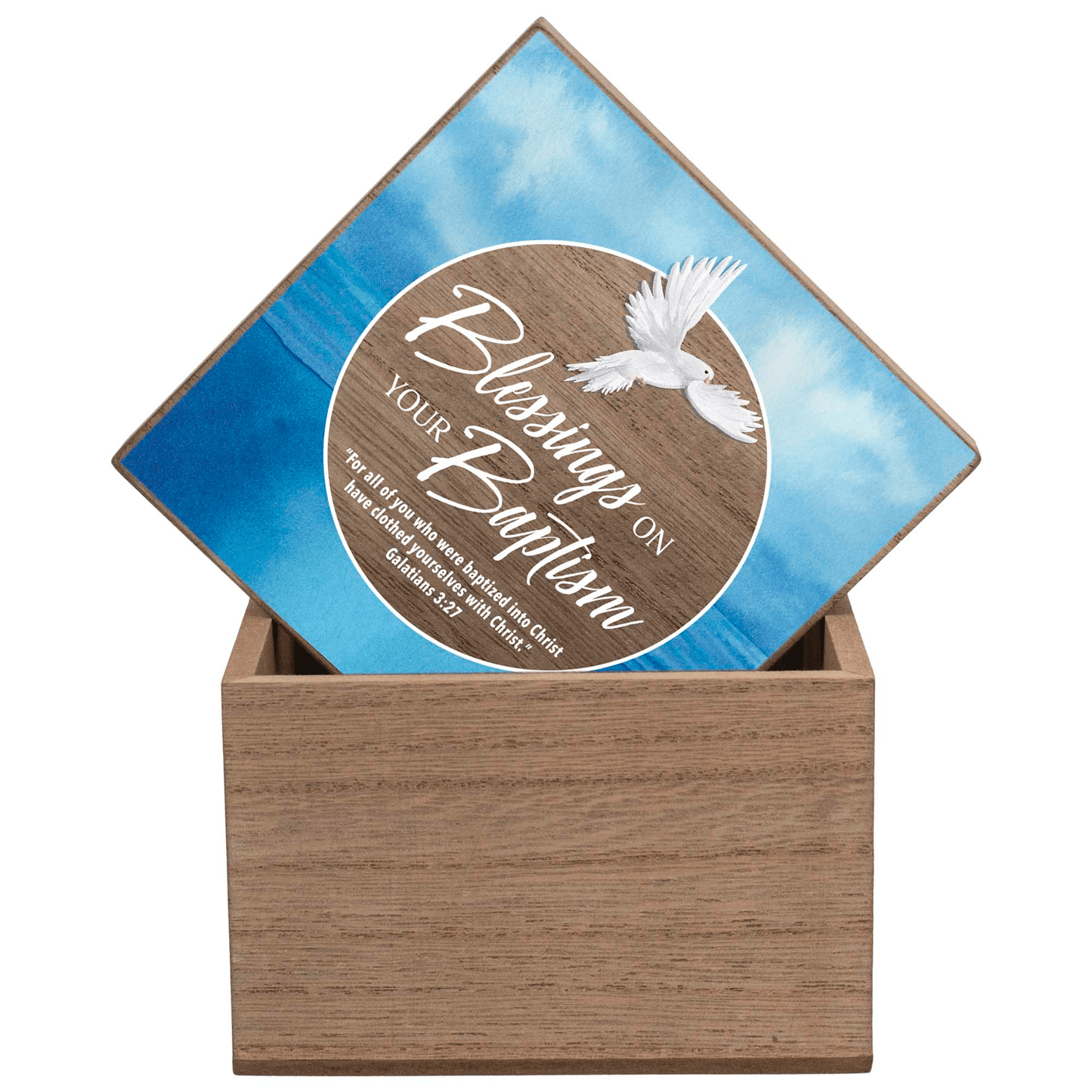 Baptism Keepsake Box With Inspirational Galatians Verse