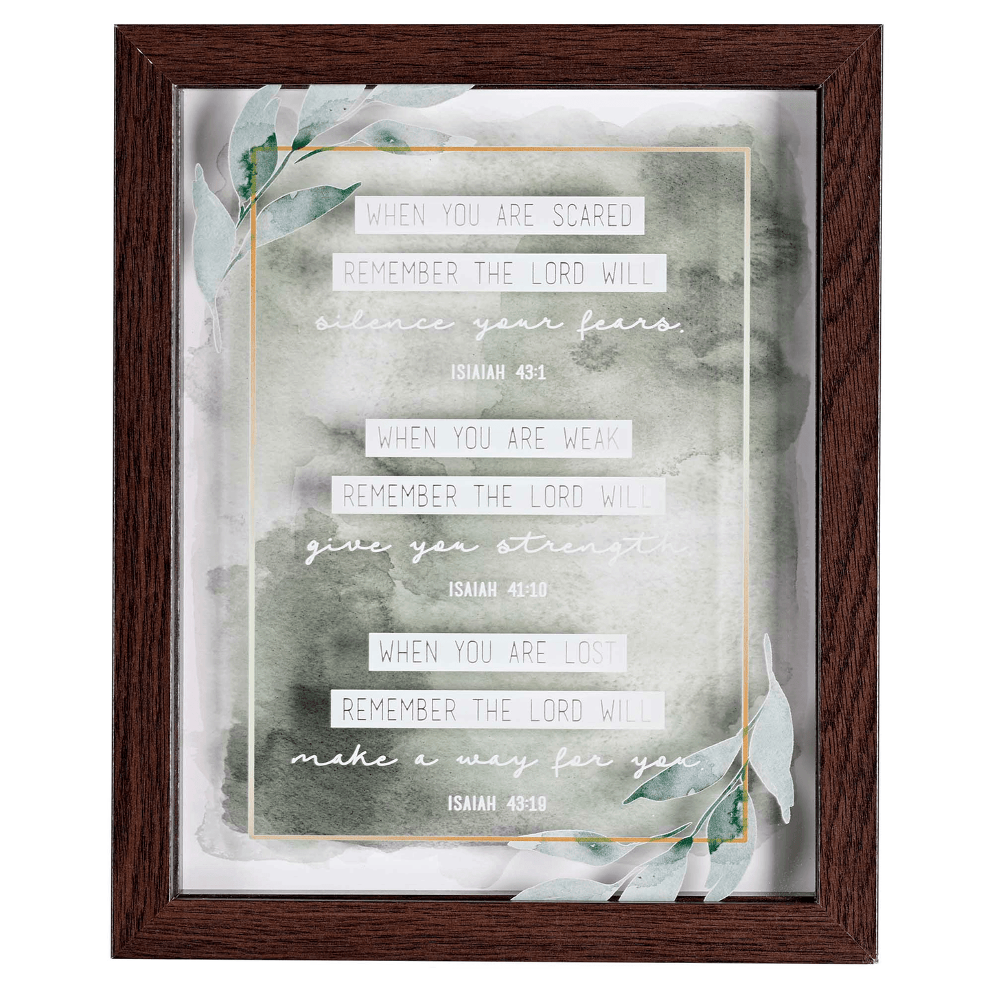 Framed Wall Art: Silencing My Fears - Scripture Inspired 8X10