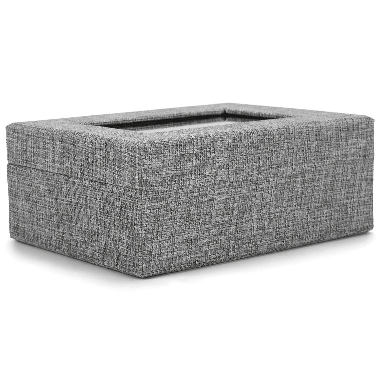 Elegant Gray Linen Music Box With Floral Art And Unchained Melody