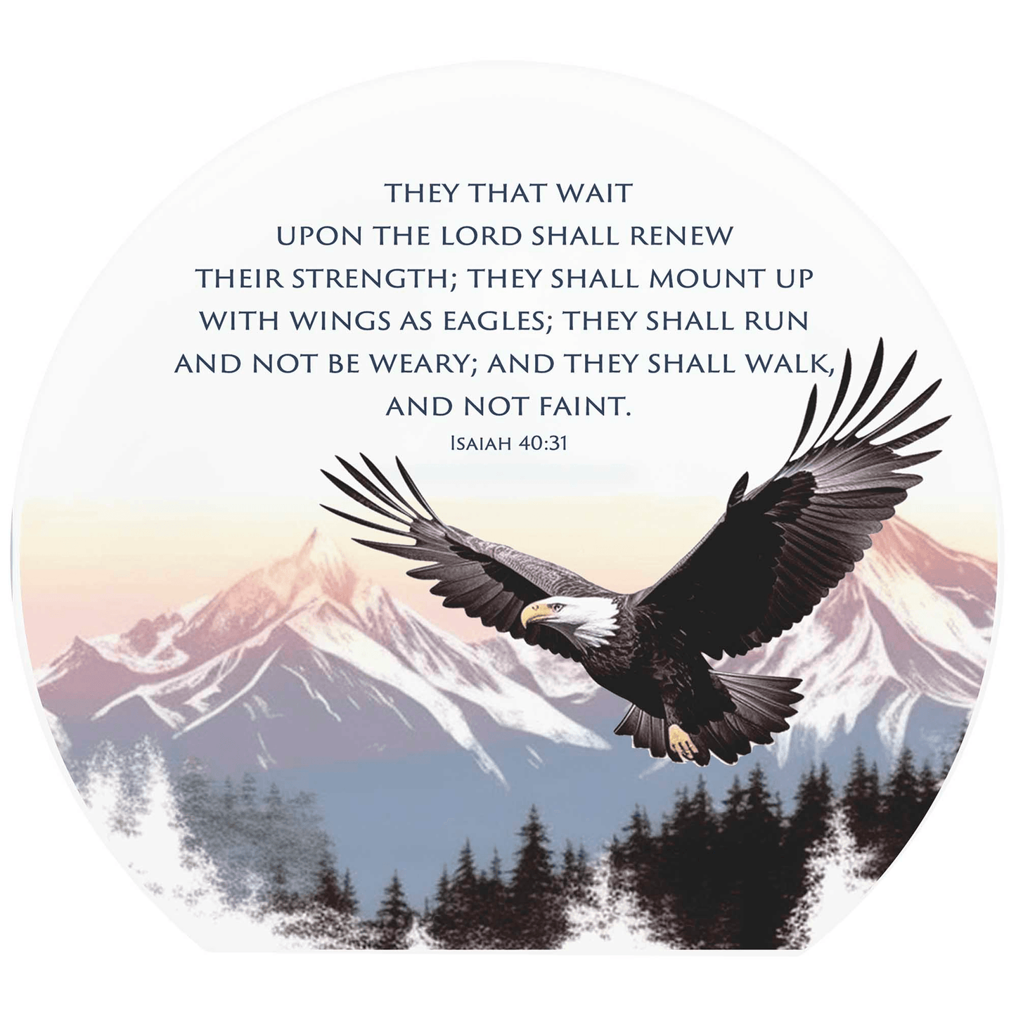 Eagle Tealight Holder With Inspirational Isaiah 40:31 Scripture