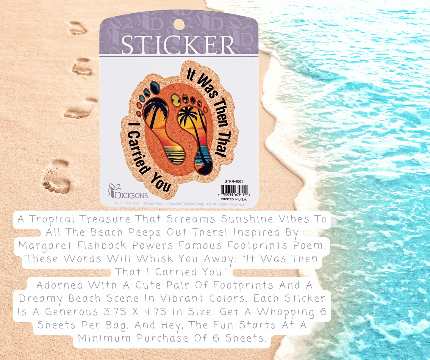Tropical Footprints Stickers – Sunshine Vibes Collection