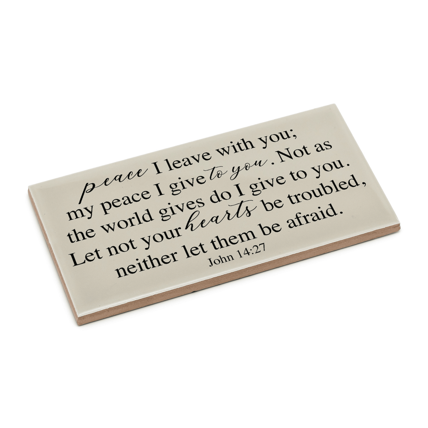 Peace I Leave Tabletop Tile - John 14:27