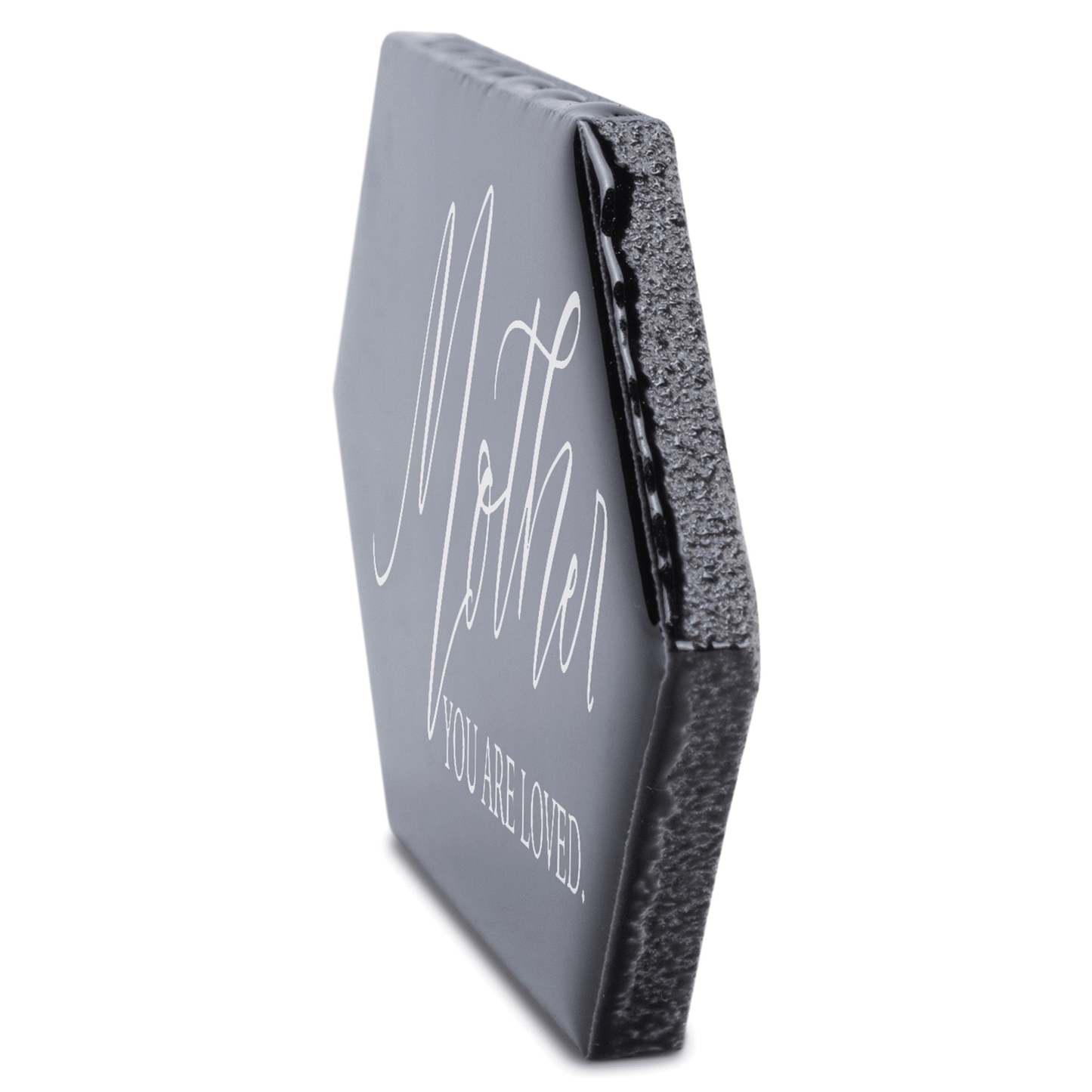 Black Ceramic Picket Tile - Mother You Are Loved