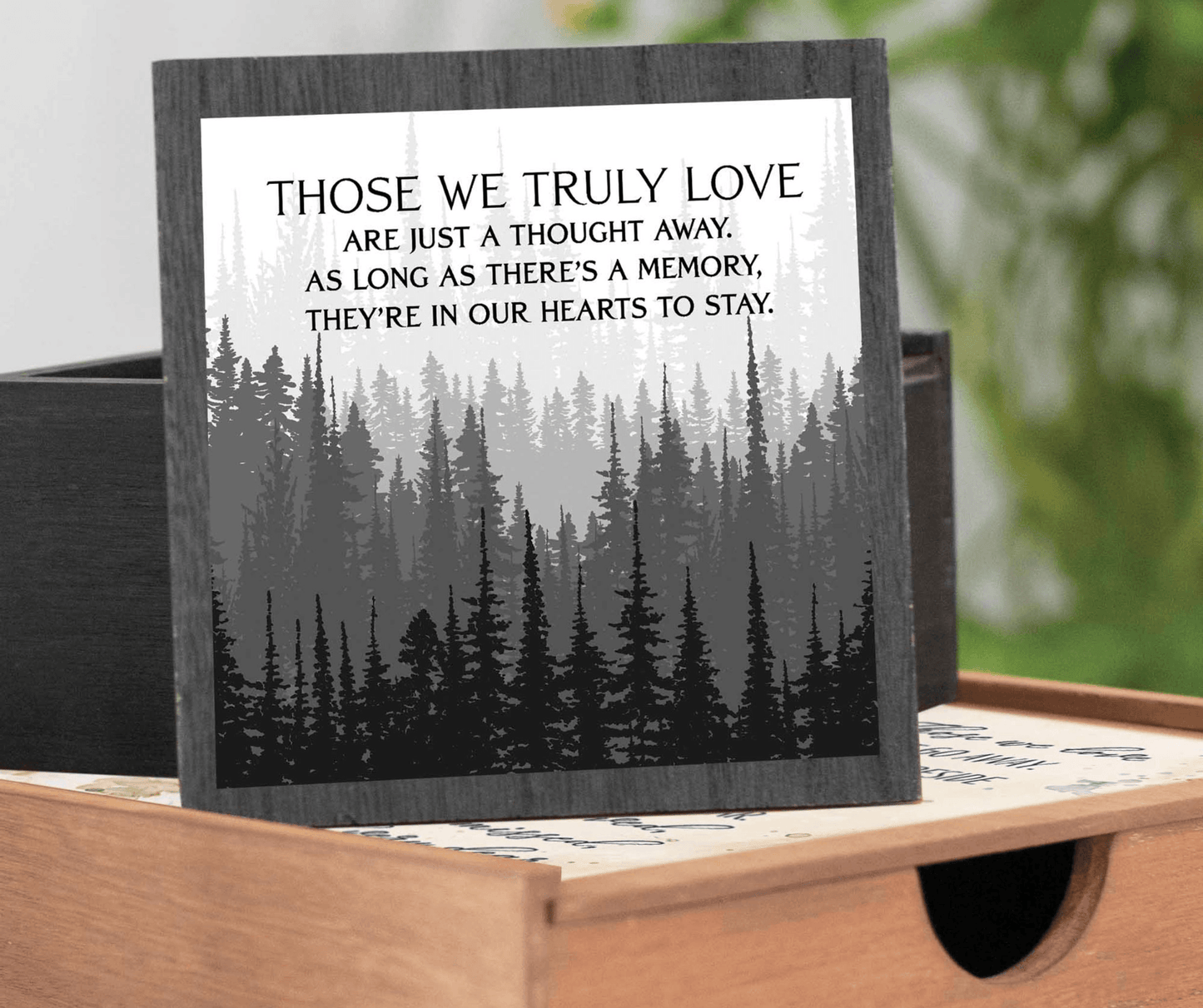 Memory Box - Those We Truly Love Keepsake With Forest Design