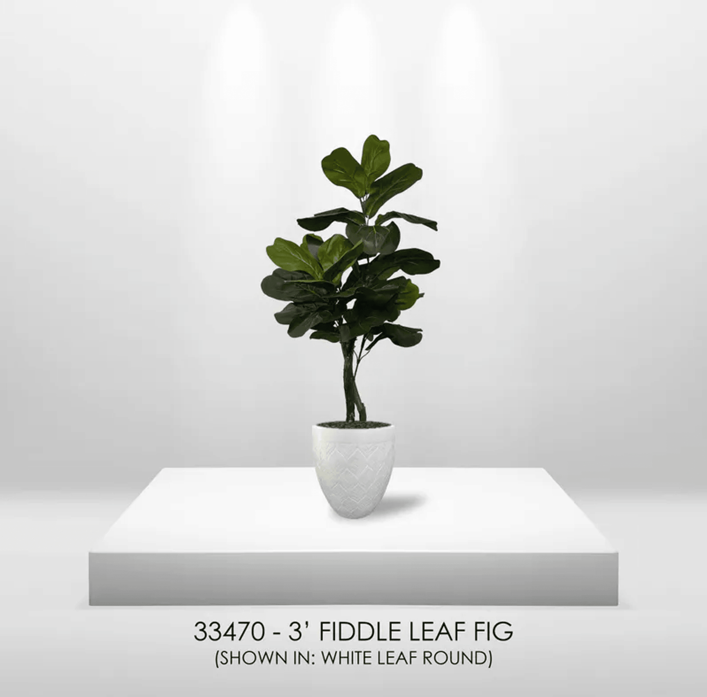 3' Realistic Designer Artificial Fig Tree With Wood Trunk