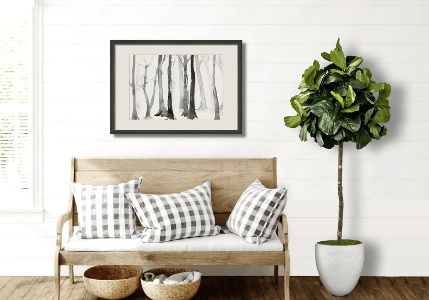 6.5' Lifelike Artificial Topiary Fig Tree In Growers Pot