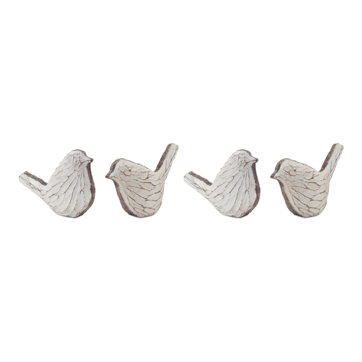 Elegant Carved Bird Figurines In Neutral Tones