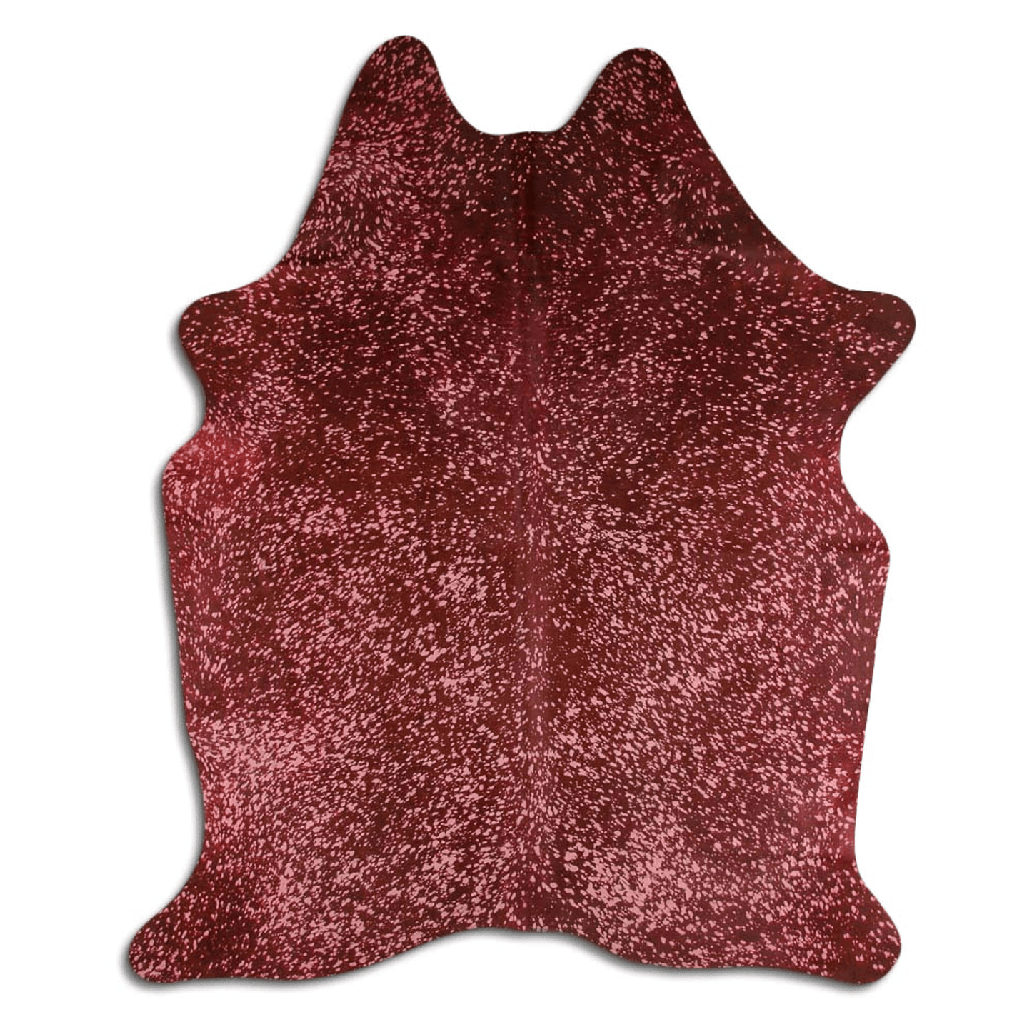 Acid Washed Pink & Brown Cowhide Area Rug - Grade A