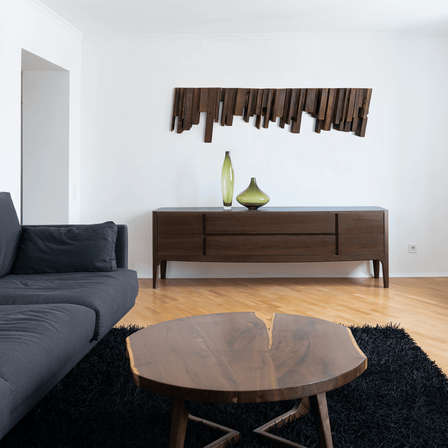 Artisan Crafted Wood Wall Sculpture - Organised Chaos Design