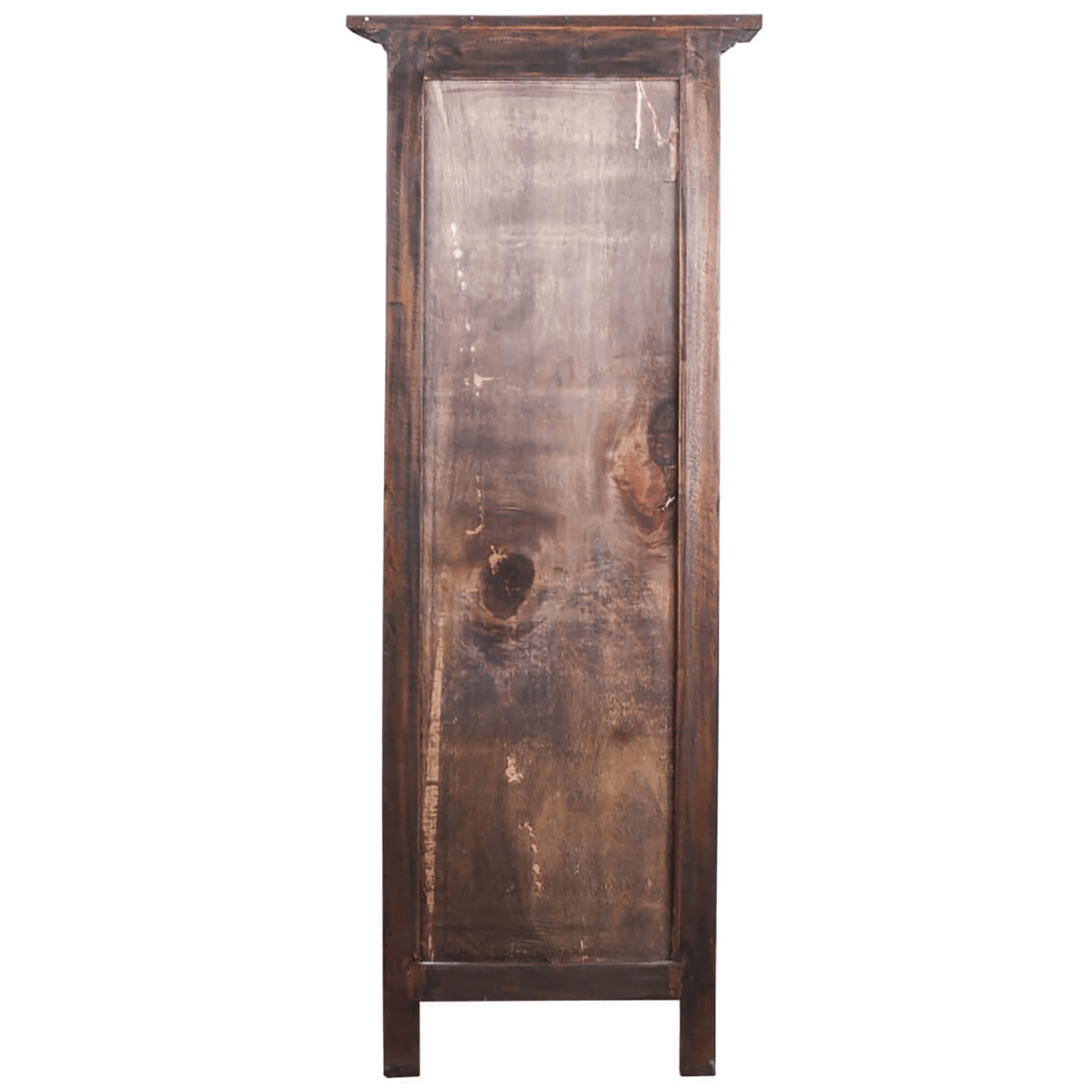 Cottage-Inspired Tall 2-Door Storage Cabinet In Raftwood Brown