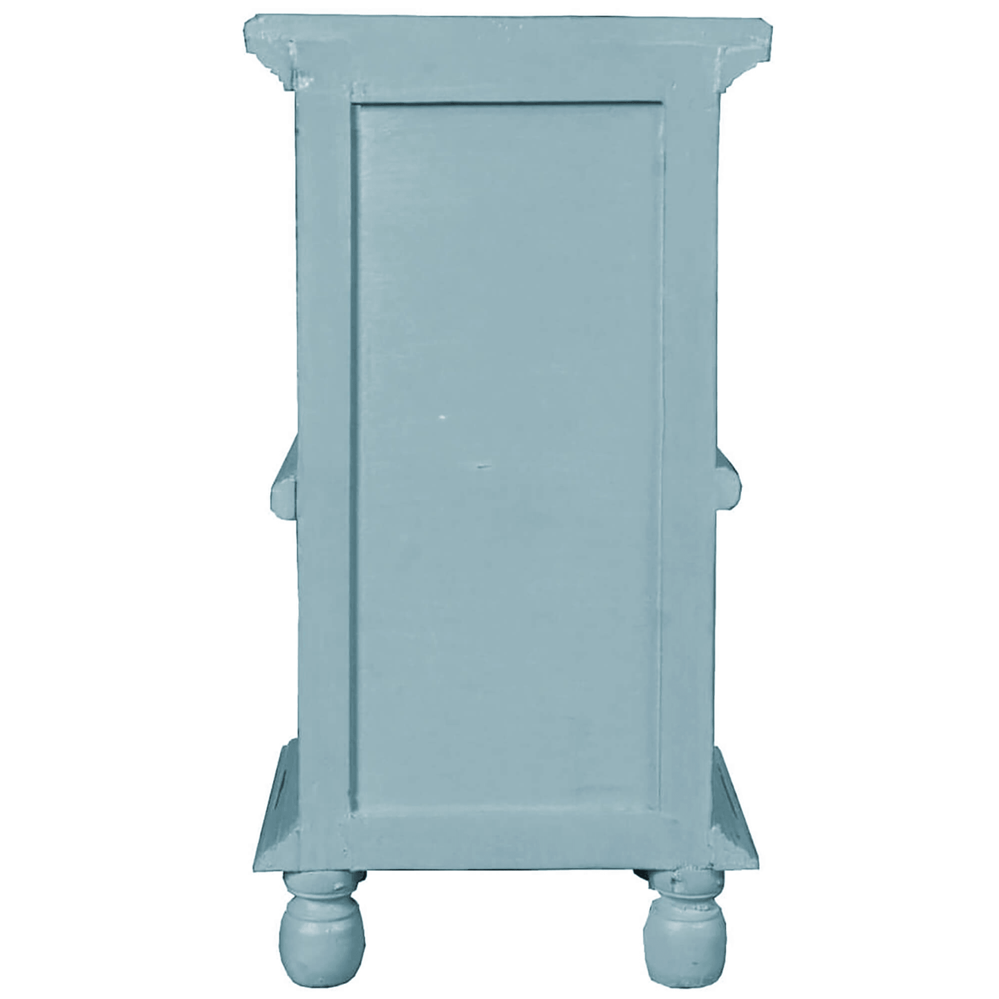 Sunset Trading Cottage Coastal End Table In Two Tone Beach Blue/Savage Brown