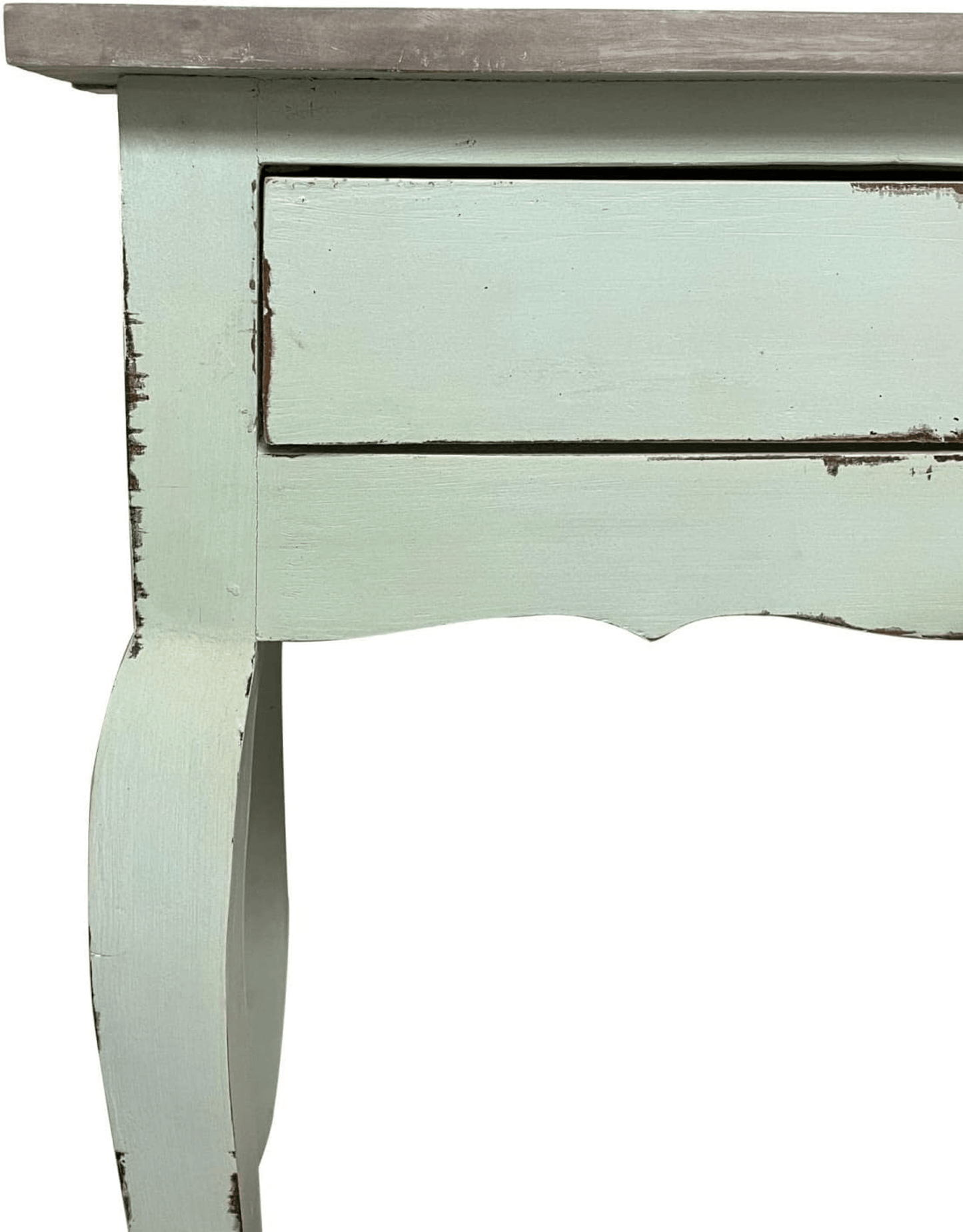 Cottage Table In Bahama Blue And Natural Limewash Wood