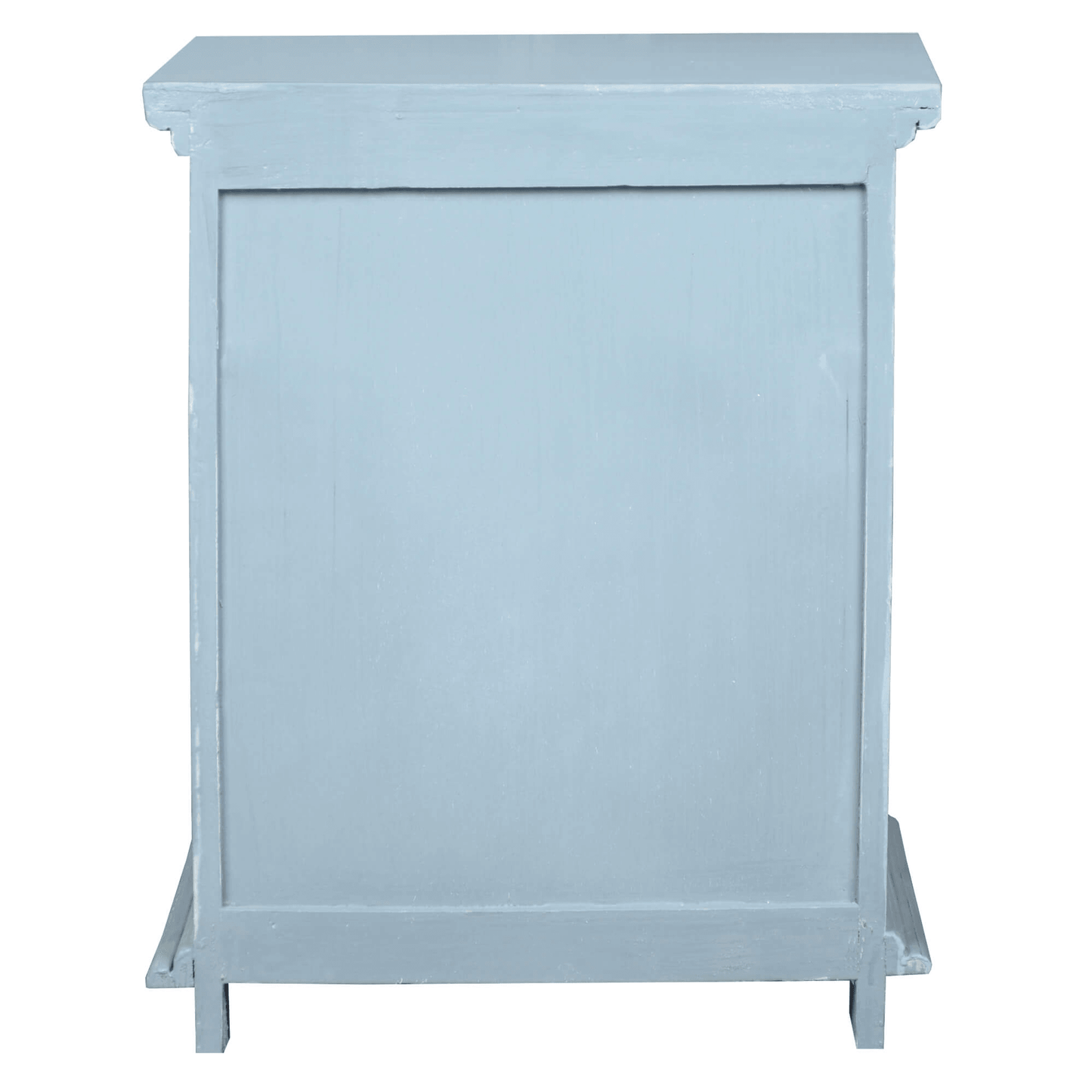 Cottage Solid Wood Side Table In Distressed Beach Blue