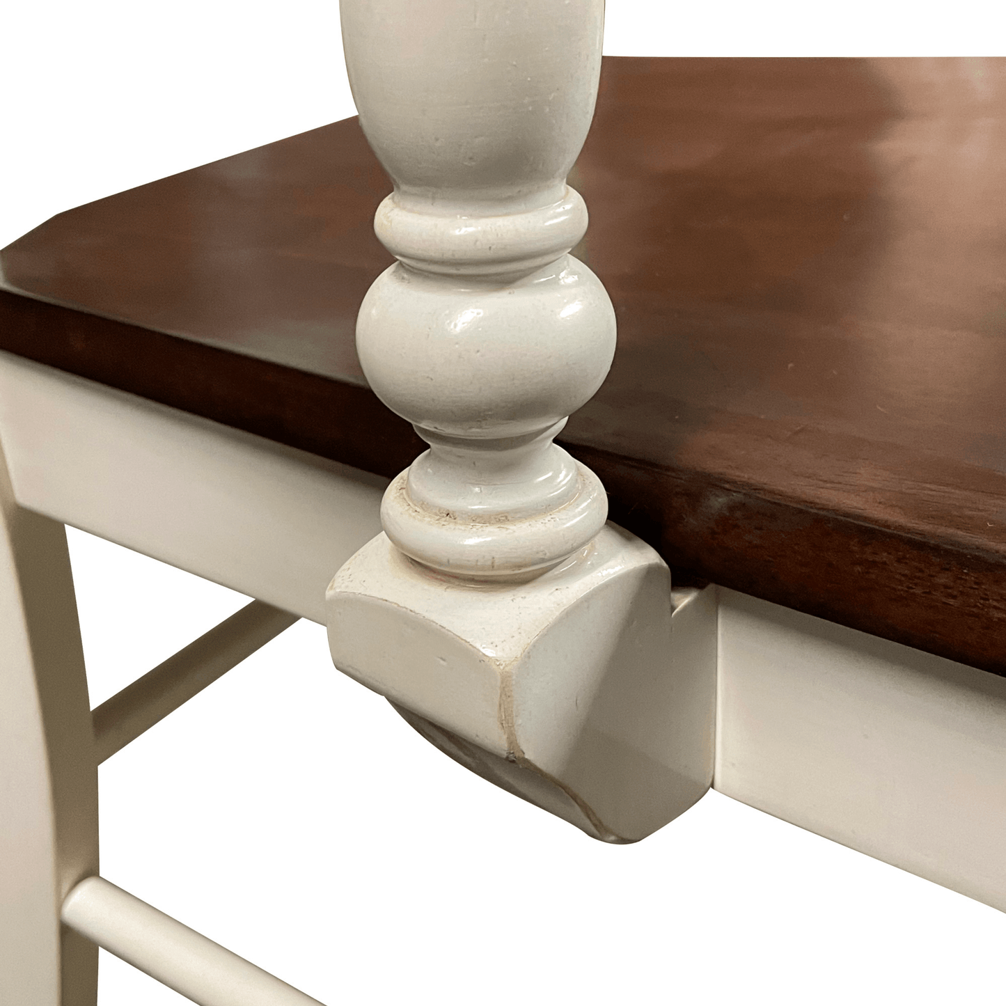 Sunset Trading Andrews Antique White Barstools With Arms - Set Of 2, Counter Height