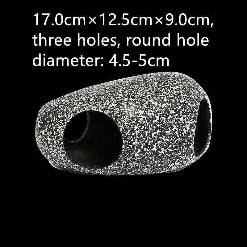 Cichlid Tin Aquarium Stone Decorations: Small, Medium, Large, And Extra - Large Sizes For Ponds, Shrimp Farms, And More - Dog Hugs Cat