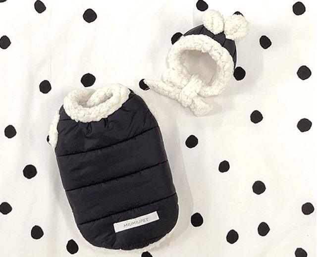 Cozypaws Cotton - Padded Pet Clothes: Warmth And Style In Yellow, Black, And Pink - Dog Hugs Cat