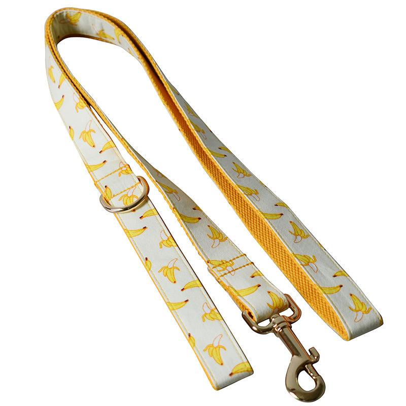 Yellow Banana Dog Leash Pet Collar - Dog Hugs Cat