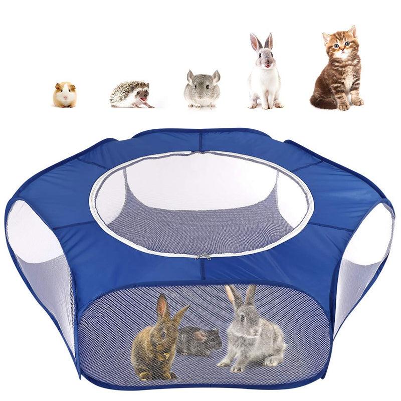 Folding Pet Fence - Dog Hugs Cat