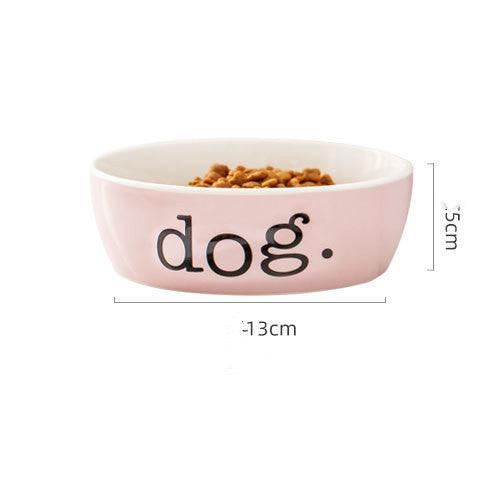 Ceramic Bowl For Pets - Dog Hugs Cat