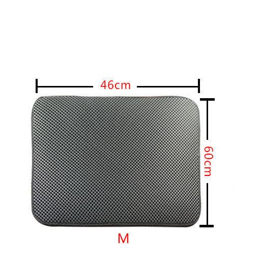 Double Layer Litter Cat Bed Pads Pet Cat Litter Mat Trapping Pets Litter Box Mat Pet Product Bed For Cats House Clean Mat - Dog Hugs Cat