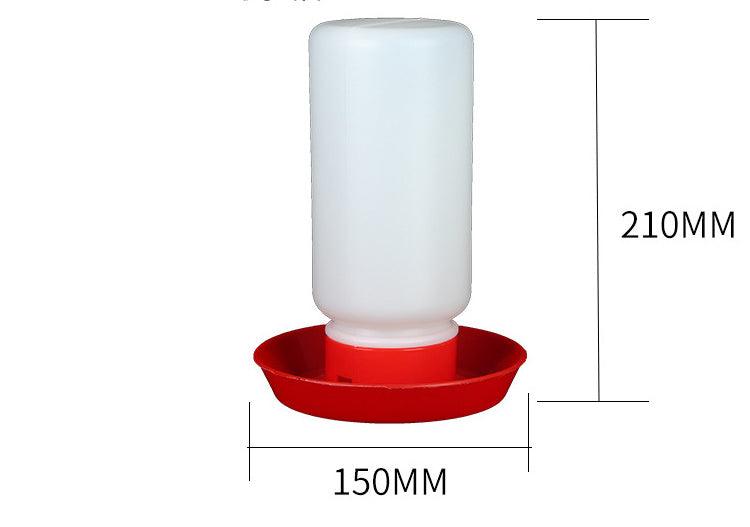 The Bird Feeds The Water Bottle To The Pigeon With A Waterer, Pigeon Trough Screw Mouth - Dog Hugs Cat