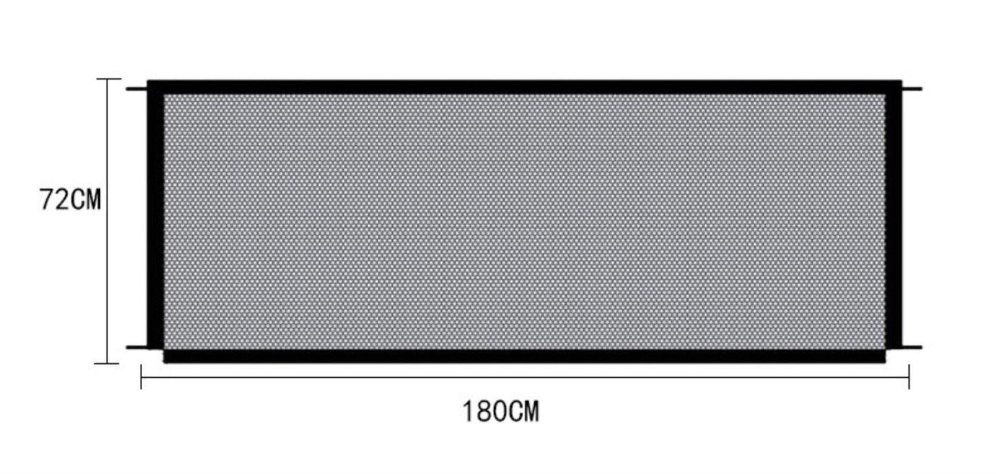 Pet Fence Isolation Fence Transparent Car Window Balcony Safety Protection Fence Isolation Net Portable Folding Dog Fence - Dog Hugs Cat