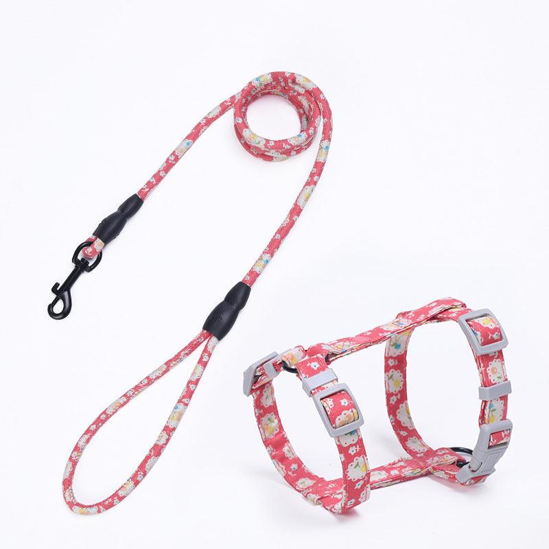 Cat Traction Rope Chest Harness I-Shaped Traction Rope Cat Chain - Dog Hugs Cat