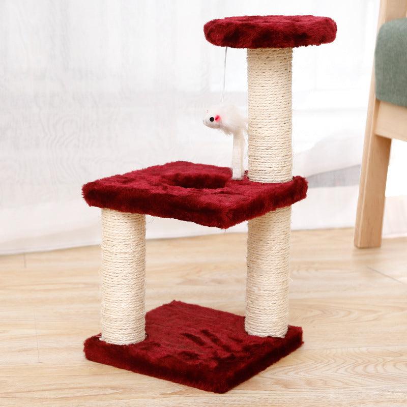 Explosive Cat Climbing Frame, Small Cat Tree, Cat Toy, Sisal Cat Jumping Platform, Cat Supplies, Cat Scratching Post, Pet Supplies - Dog Hugs Cat