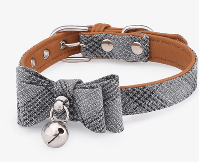 Diagonal Striped Cat Bell Collar - Dog Hugs Cat