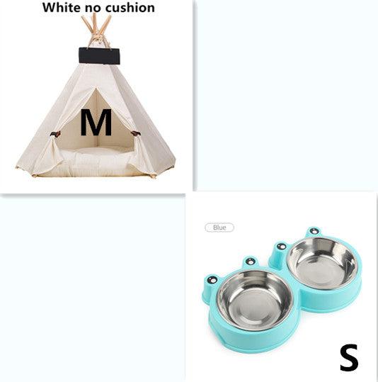 Cat Kennel Wooden Pet Nest - Dog Hugs Cat