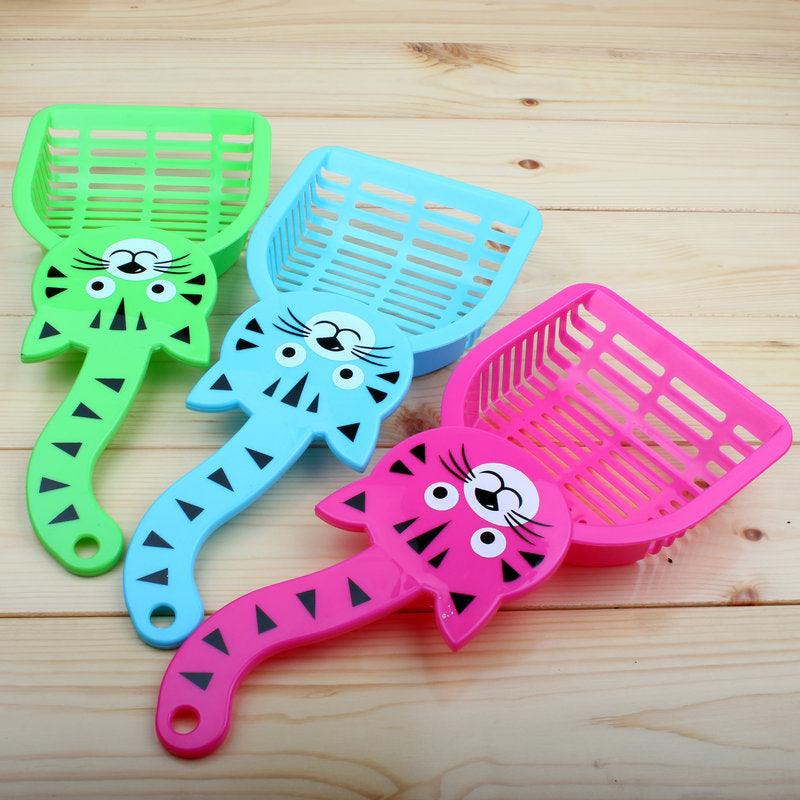 Lovely Plastic Litter Scoop Pet Cat Sand Waste Scooper Shovel Cleaning Tool - Dog Hugs Cat