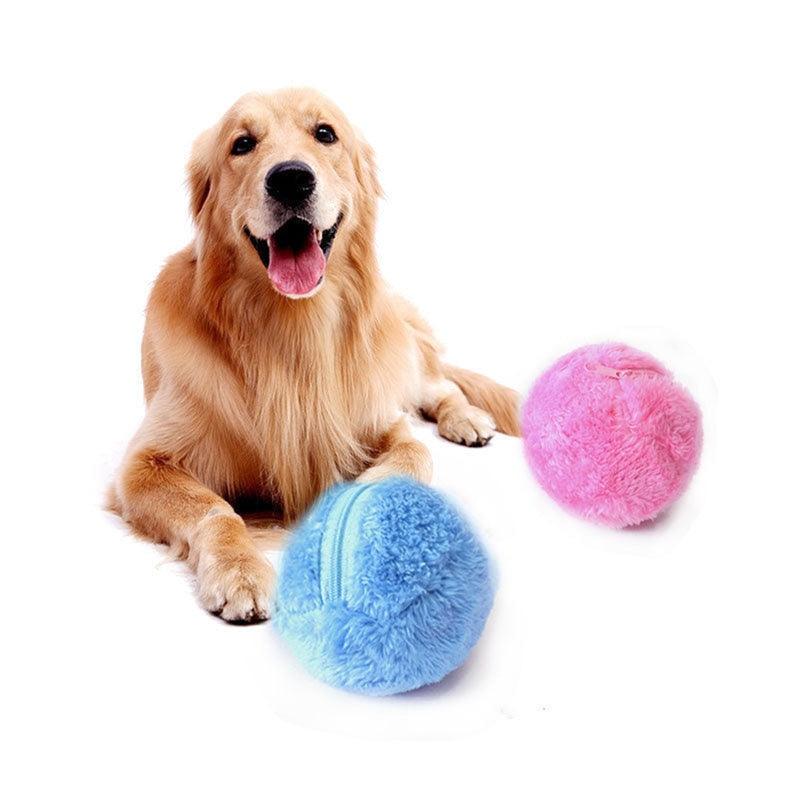 Pet Electric Toy Ball Automatic Pet Plush Ball - Dog Hugs Cat