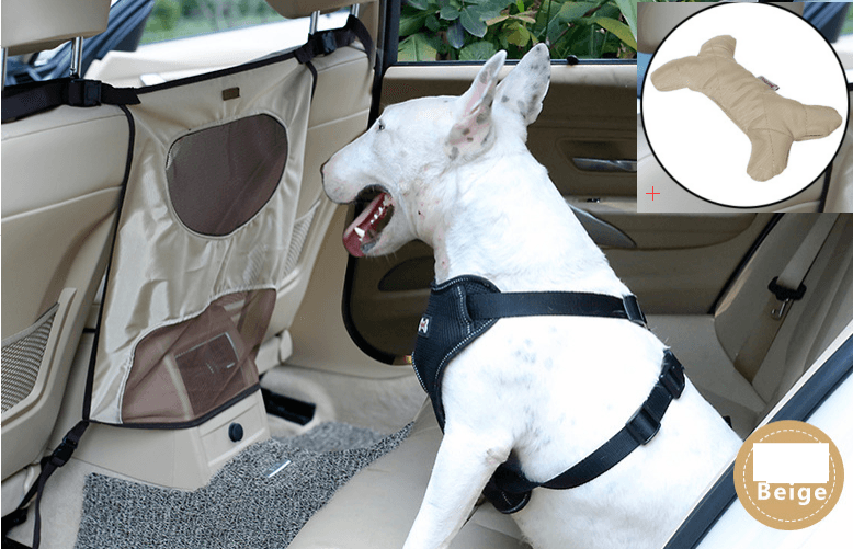 Pet Car Fence Car Rear Seat Screen Anti-Dog Harassment Explosion Safety Barrier - Dog Hugs Cat