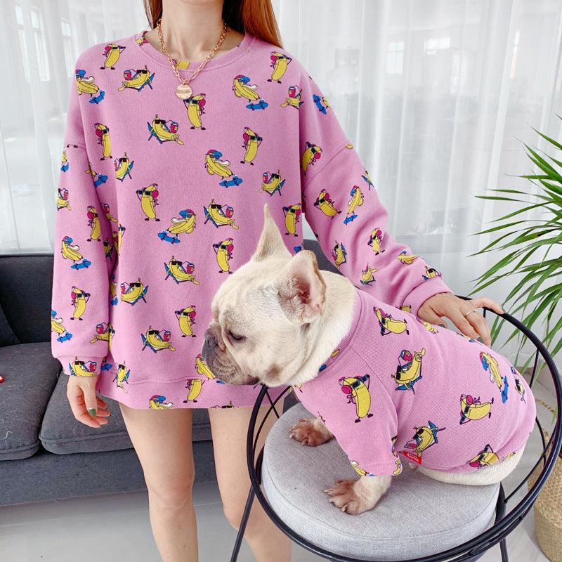 Pet Dog Parent-Child Outfit - Dog Hugs Cat