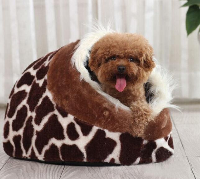 Leopard Kennel Cat Litter Cat House Dog House Dog Bed Cat Bed Pet Bed Supplies - Dog Hugs Cat