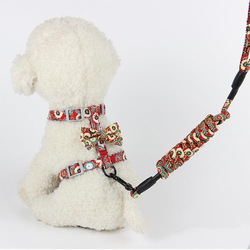 Creative Floral And Japanese Style Cat Leash - Dog Hugs Cat
