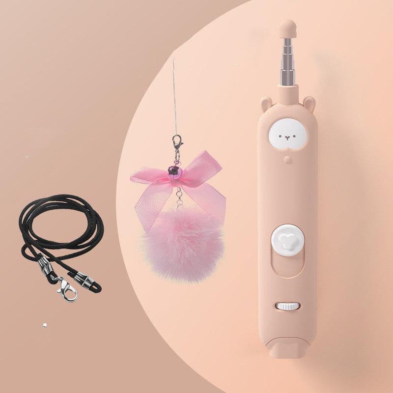 Cat Toy Laser Tease Cat Stick Feather Bell - Dog Hugs Cat