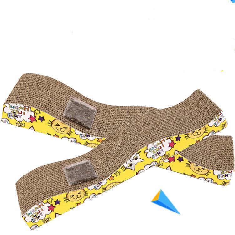 Wave Type Cat Scratcher Corrugated Paper - Dog Hugs Cat