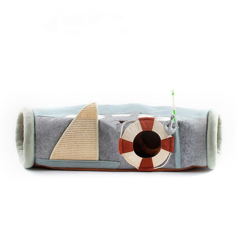 Cat Scratcher Folding Channel Semi-Enclosed Cat Litter - Dog Hugs Cat