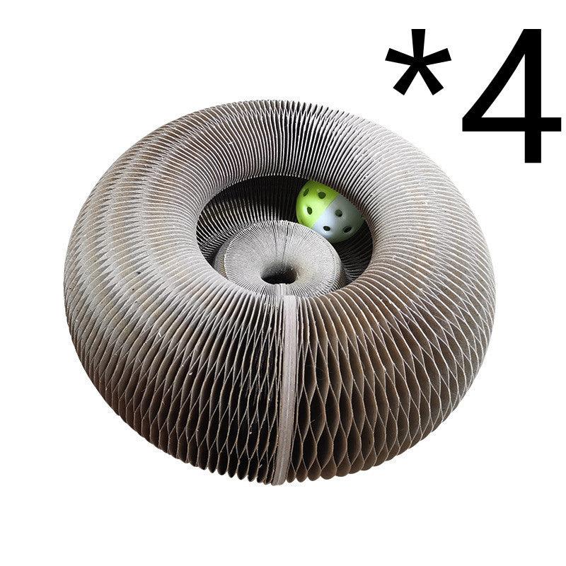 Magic Organ Cat Scratchers 2 In 1 Funny Shaped Cat Scratching Board Foldable Convenient Recyclable Durable Cat Scratcher - Dog Hugs Cat