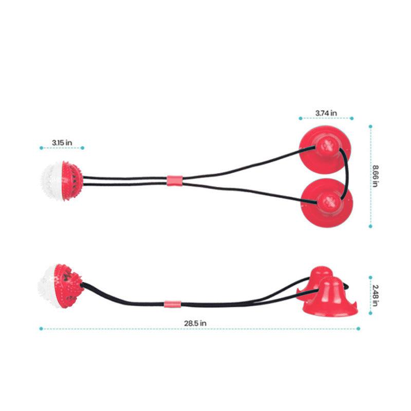 Suction Cup Molar Toy Chewing Bite Leaking Toy - Dog Hugs Cat