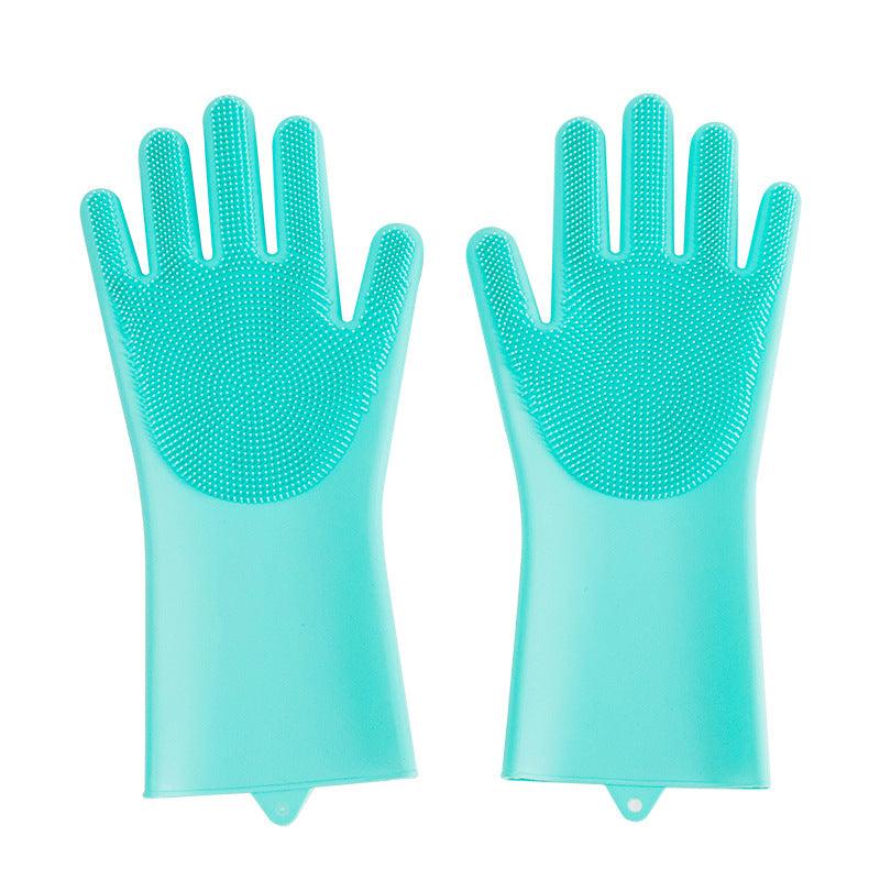 Silicone Dog Grooming Hair Comb Puppy Brush Glove Bath Cleaning Brushes Small Dog Cat Massage Pet Grooming Gloves - Dog Hugs Cat