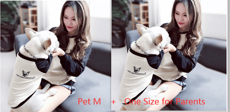 Dog Clothing Korean Style Long-Sleeved T-Shirt - Dog Hugs Cat