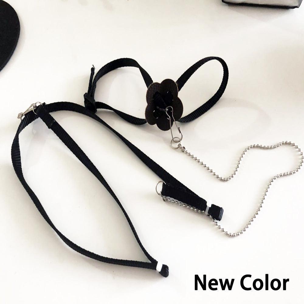 Adjustable Outdoor Lizard Leash - Stylish and Durable Pet Walking Rope - Dog Hugs Cat