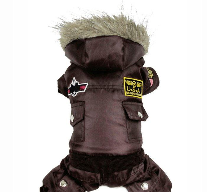 Air Force Inspired Four-Legged Pet Suit - Stylish Autumn and Winter Coats for Dogs - Dog Hugs Cat
